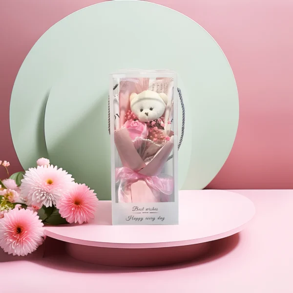 Arreglo floral diseño de oso - Imagen 5